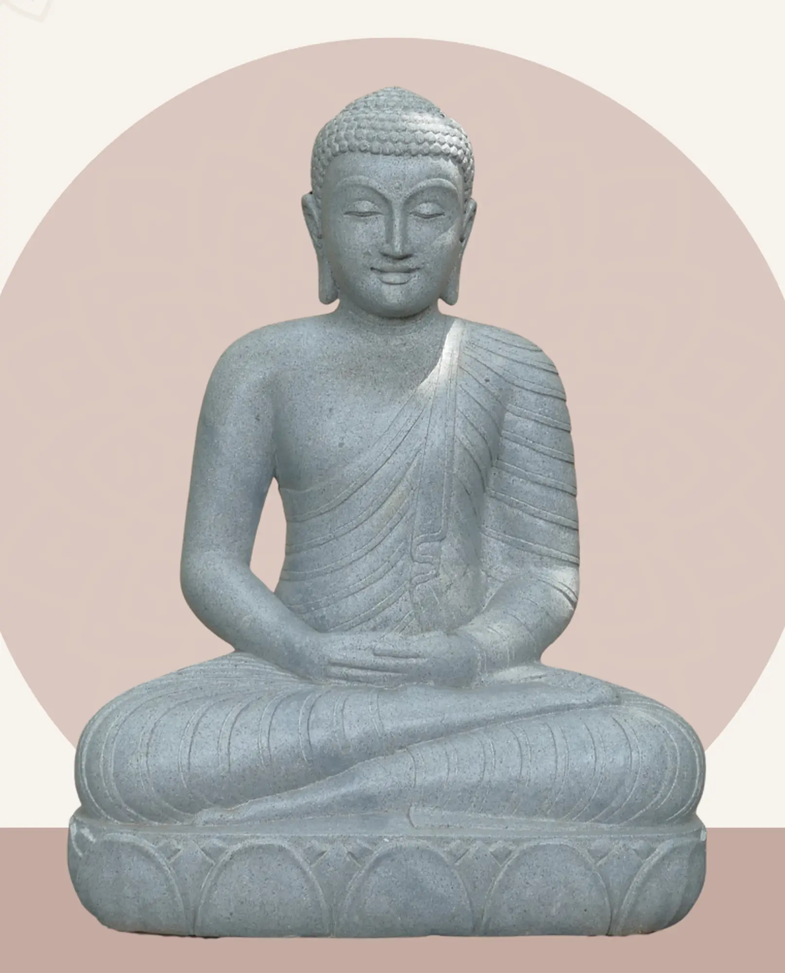  Product image 1 of the product “Seated Buddha made of Riverstone in Dhyana position - gesture of meditation, H. 80cm. ”